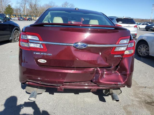 1FAHP2E82KG102604 - 2019 FORD TAURUS SEL BURGUNDY photo 6