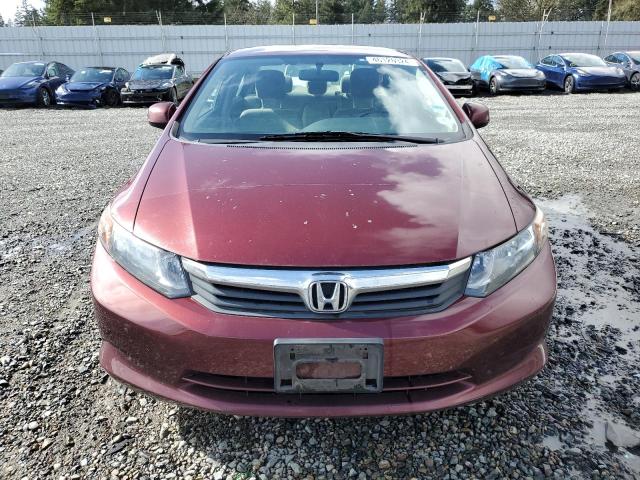 2HGFB2F50CH612865 - 2012 HONDA CIVIC LX MAROON photo 5