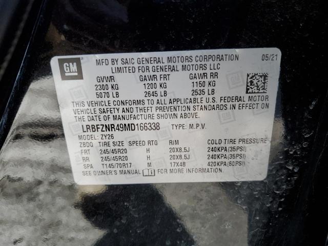 LRBFZNR49MD166338 - 2021 BUICK ENVISION ESSENCE Սև լուսանկար 12