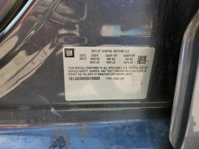 1G1JA6SH8D4109689 - 2013 CHEVROLET SONIC LS CHARCOAL photo 12