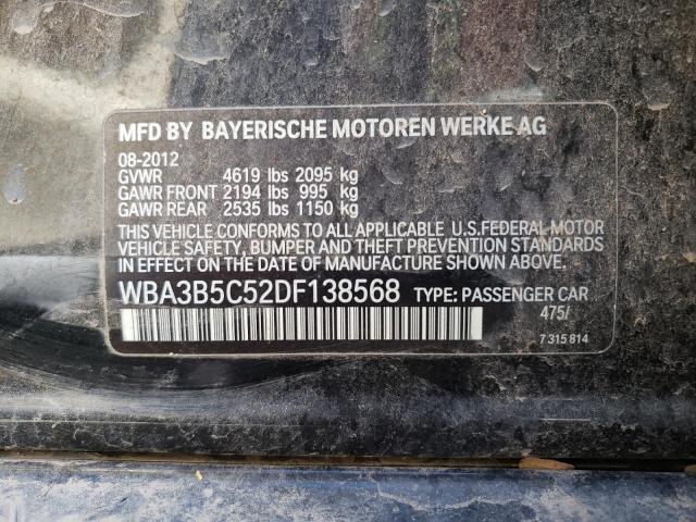 WBA3B5C52DF138568 - 2013 BMW 328 XI SULEV BLACK photo 12