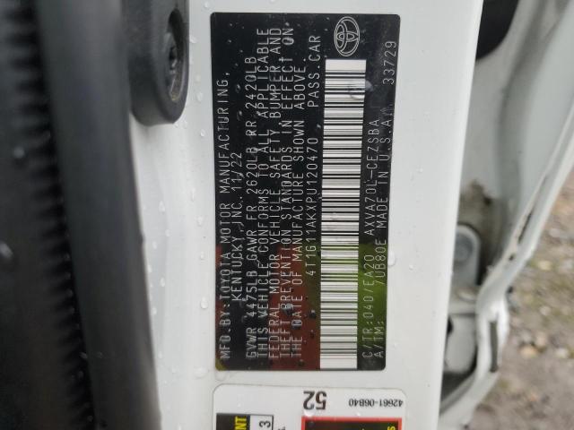 4T1G11AKXPU120470 - 2023 TOYOTA CAMRY SE NIGHT SHADE WHITE photo 12