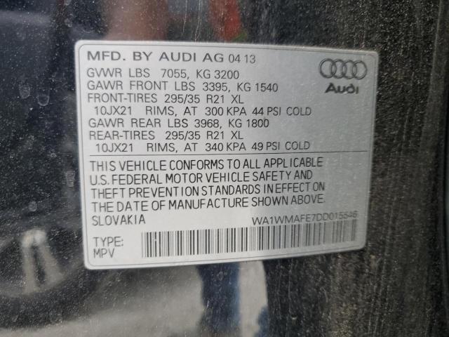 WA1WMAFE7DD015546 - 2013 AUDI Q7 PRESTIGE BLACK photo 13