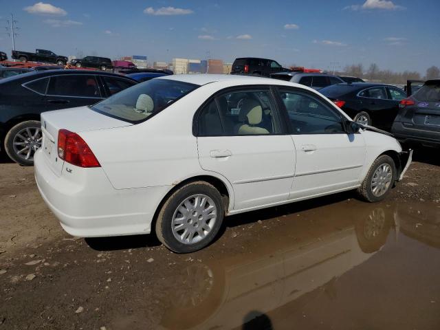 2HGES16565H536805 - 2005 HONDA CIVIC LX WHITE photo 3