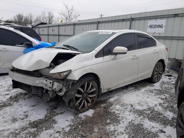19XFB2F91EE065427 - 2014 HONDA CIVIC EXL WHITE photo 1