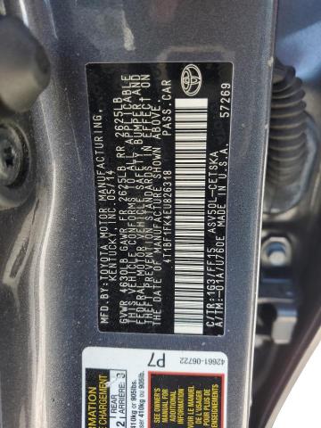 4T1BF1FK4EU826318 - 2014 TOYOTA CAMRY L GRAY photo 12