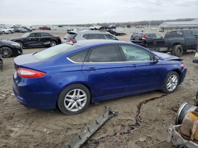 3FA6P0HD8ER327370 - 2014 FORD FUSION SE BLUE photo 3