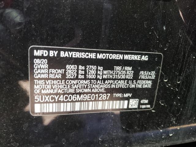 5UXCY4C06M9E01287 - 2021 BMW X6 SDRIVE 40I BLACK photo 13