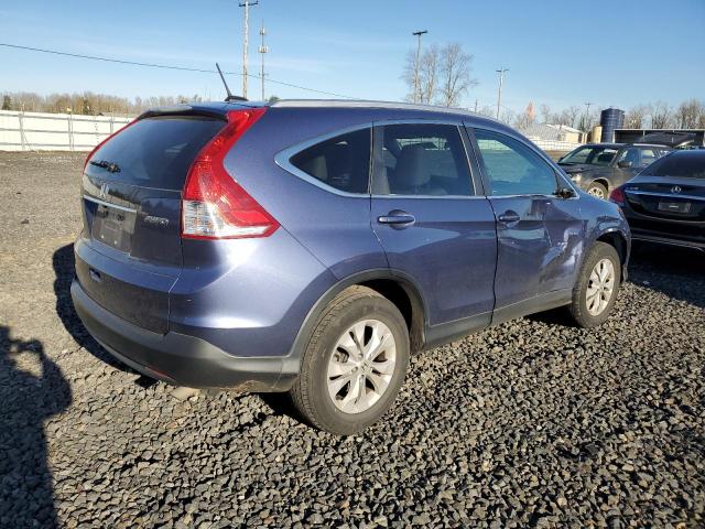 2HKRM4H7XEH655944 - 2014 HONDA CR-V EXL BLUE photo 3