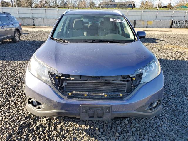 2HKRM4H7XEH655944 - 2014 HONDA CR-V EXL BLUE photo 5