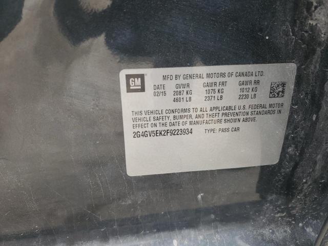 2G4GV5EK2F9223934 - 2015 BUICK REGAL 灰色 照片 13