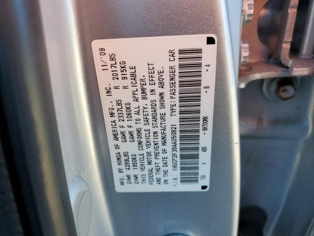 1HGCP2F39AA050821 - 2010 HONDA ACCORD LX SILVER photo 12