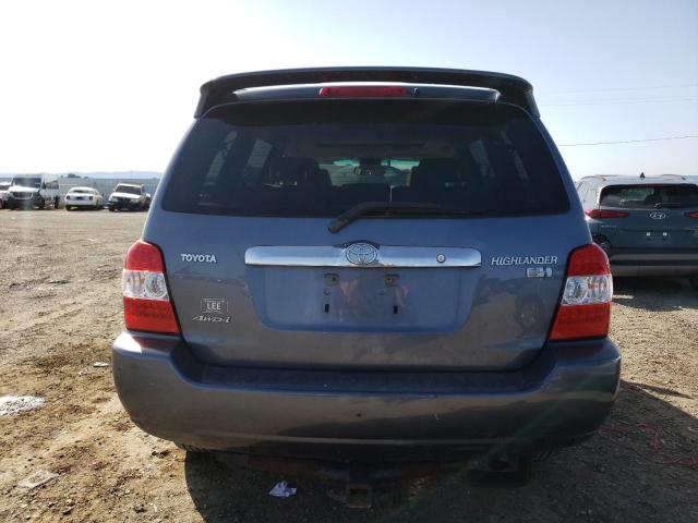 JTEEW21A460026371 - 2006 TOYOTA HIGHLANDER HYBRID BLUE photo 6