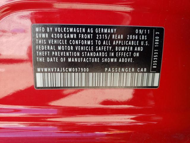 WVWHV7AJ5CW097900 - 2012 VOLKSWAGEN GTI RED photo 13