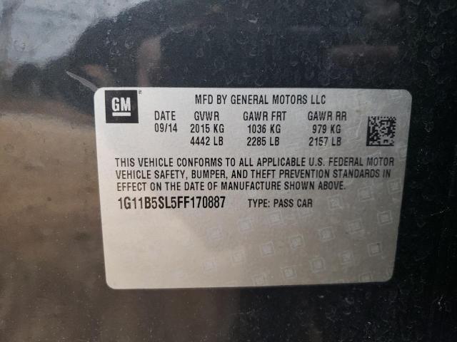 1G11B5SL5FF170887 - 2015 CHEVROLET MALIBU LS GRAY photo 12