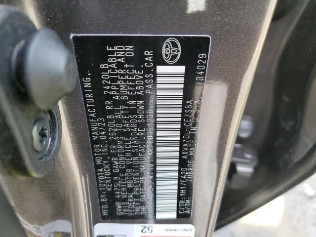 4T1G11AK7PU151238 - 2023 TOYOTA CAMRY SE NIGHT SHADE GRAY photo 12