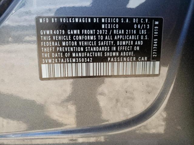 3VW2K7AJ5EM350342 - 2014 VOLKSWAGEN JETTA BASE Boz foto 12