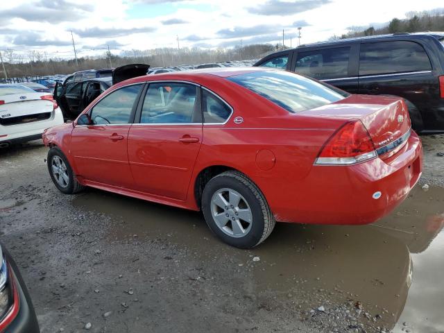 2G1WT57K991214257 - 2009 CHEVROLET IMPALA 1LT RED photo 2