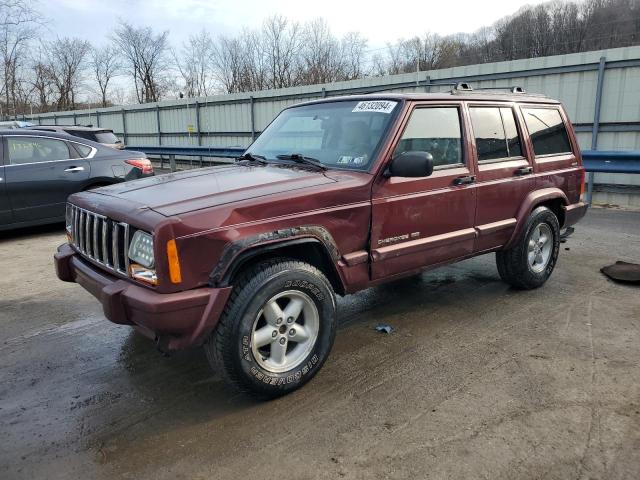 1J4FF68S0YL166895 - 2000 JEEP CHEROKEE LIMITED BURGUNDY photo 1