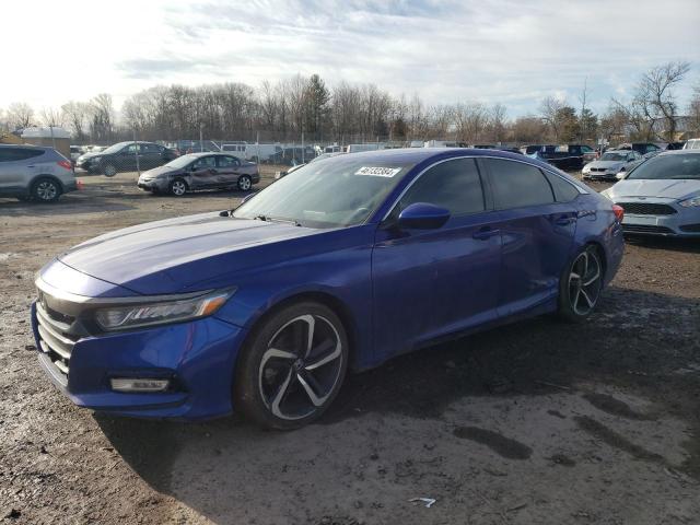 1HGCV1F32JA061773 - 2018 HONDA ACCORD SPORT BLUE photo 1