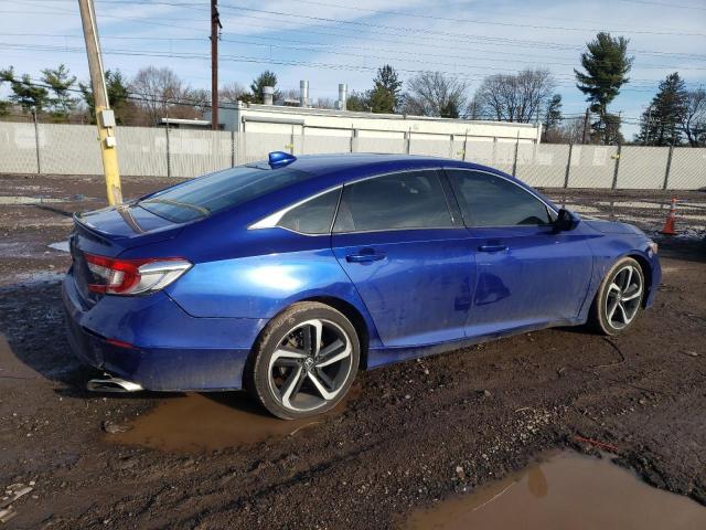 1HGCV1F32JA061773 - 2018 HONDA ACCORD SPORT BLUE photo 3