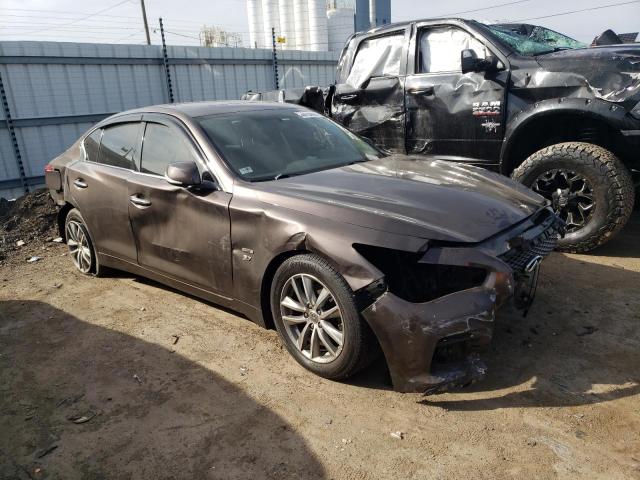 JN1BV7ARXEM682324 - 2014 INFINITI Q50 BASE BROWN photo 4