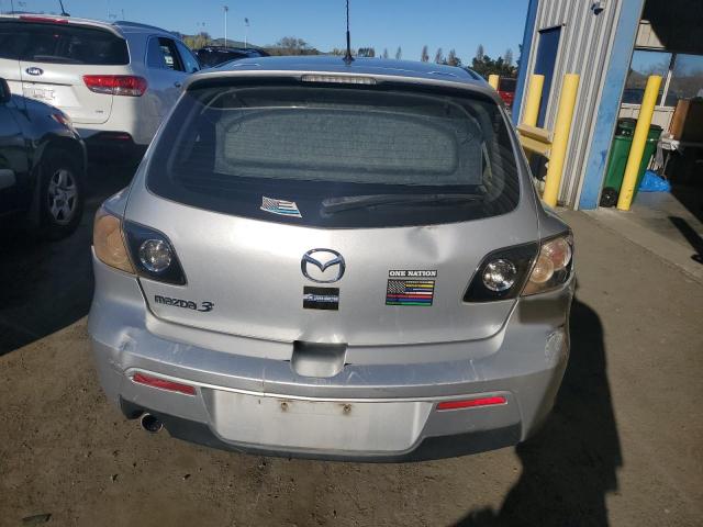 JM1BK344281816909 - 2008 MAZDA 3 HATCHBACK SILVER photo 6