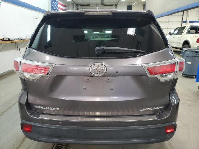 5TDDKRFH1GS319296 - 2016 TOYOTA HIGHLANDER LIMITED GRAY photo 6