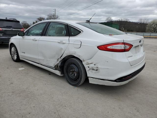 3FA6P0LU4ER285478 - 2014 FORD FUSION SE HYBRID WHITE photo 2