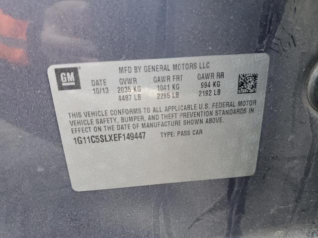 1G11C5SLXEF149447 - 2014 CHEVROLET MALIBU 1LT Mavi foto 12