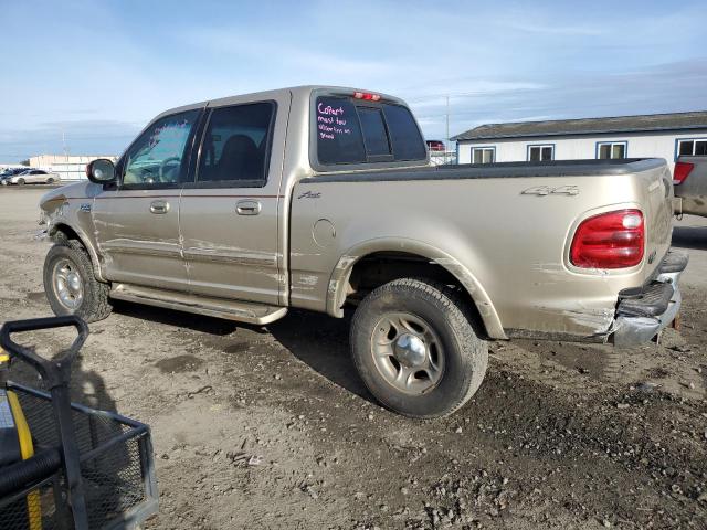 1FTRW08L01KE08329 - 2001 FORD F150 SUPERCREW GOLD photo 2