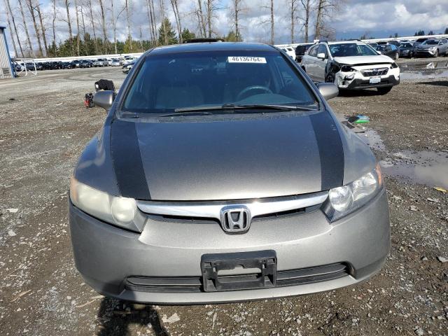 2HGFA16538H315965 - 2008 HONDA CIVIC LX GRAY photo 5