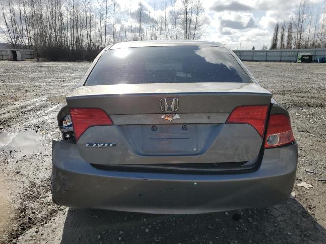 2HGFA16538H315965 - 2008 HONDA CIVIC LX GRAY photo 6