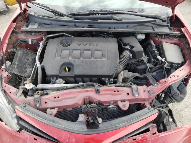 2T1BURHE8JC053537 - 2018 TOYOTA COROLLA L RED photo 11