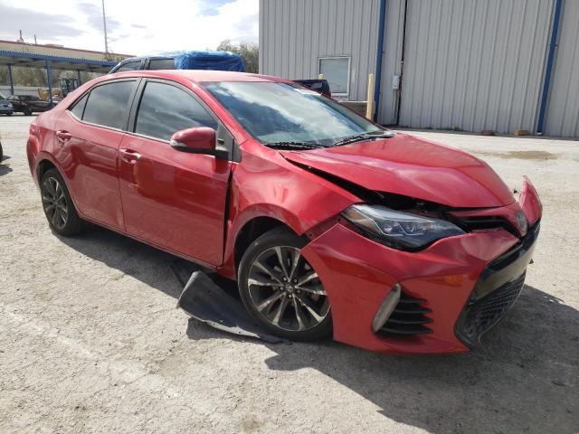 2T1BURHE8JC053537 - 2018 TOYOTA COROLLA L RED photo 4