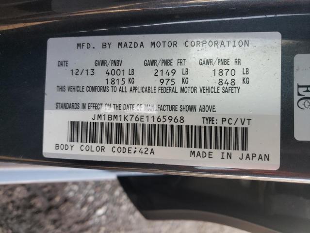 JM1BM1K76E1165968 - 2014 MAZDA 3 SPORT GRAY photo 12