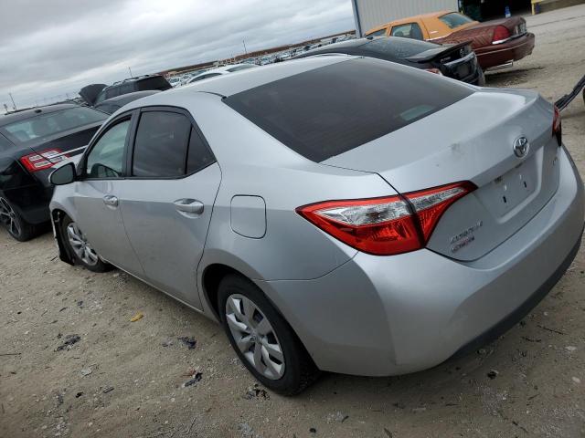 5YFBURHE1FP290541 - 2015 TOYOTA COROLLA L SILVER photo 2