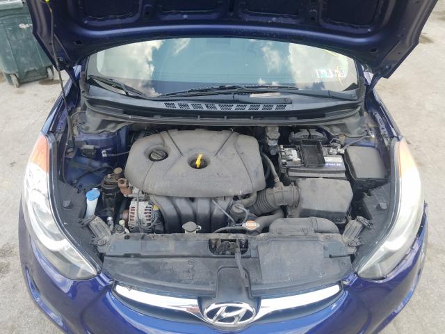 5NPDH4AE9BH021723 - 2011 HYUNDAI ELANTRA GLS BLUE photo 7