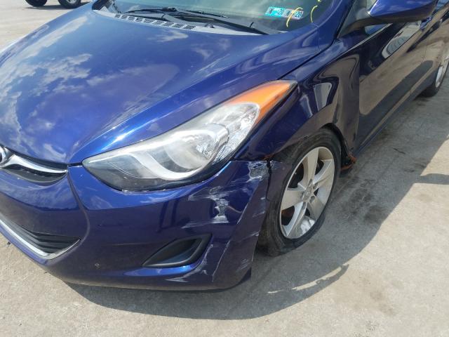 5NPDH4AE9BH021723 - 2011 HYUNDAI ELANTRA GLS BLUE photo 9