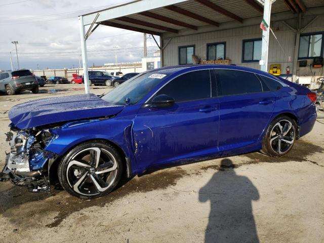 1HGCV1F31NA075248 - 2022 HONDA ACCORD SPORT BLUE photo 1