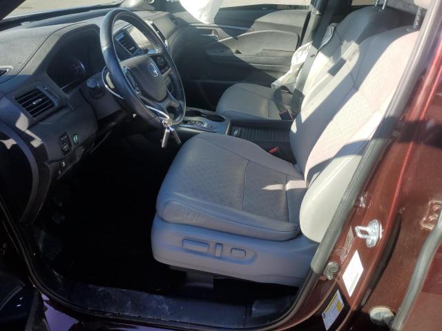 5FNYF8H52MB014845 - 2021 HONDA PASSPORT EXL MAROON photo 7