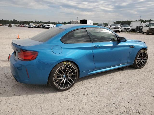 WBS2U7C01L7E82342 - 2020 BMW M2 COMPETITION BLUE photo 3