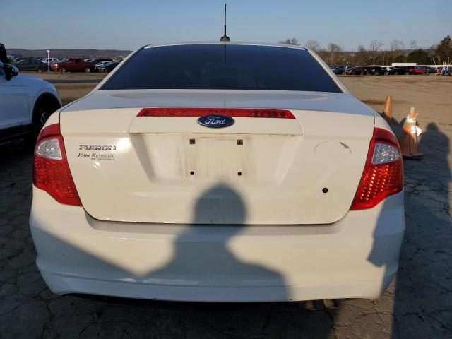 3FAHP0GA2CR275151 - 2012 FORD FUSION S WHITE photo 6