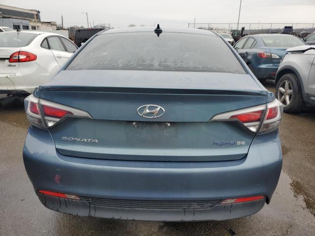 KMHE24L13GA040620 - 2016 HYUNDAI SONATA HYBRID BLUE photo 6