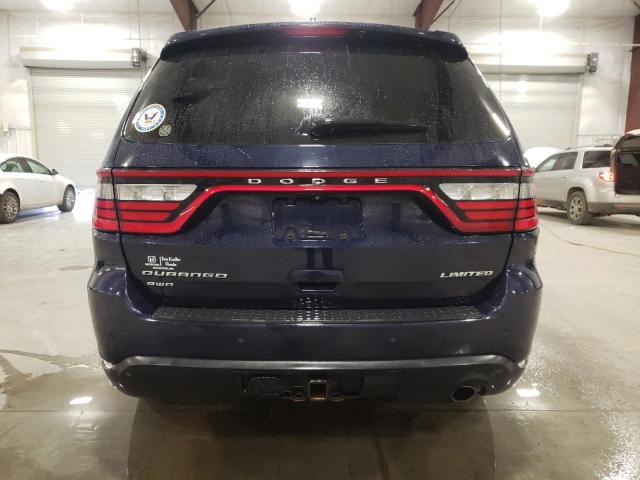 1C4RDJDG8FC870210 - 2015 DODGE DURANGO LIMITED BLUE photo 6