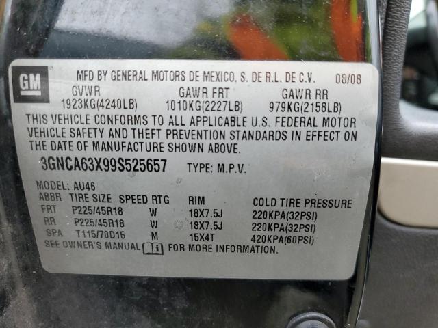 3GNCA63X99S525657 - 2009 CHEVROLET HHR SS 黑色 照片 12