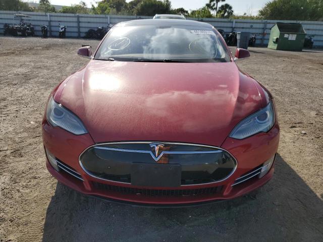 5YJSA1DP0DFP09277 - 2013 TESLA MODEL S წითელი ფოტო 5