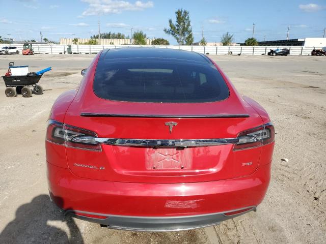 5YJSA1DP0DFP09277 - 2013 TESLA MODEL S წითელი ფოტო 6