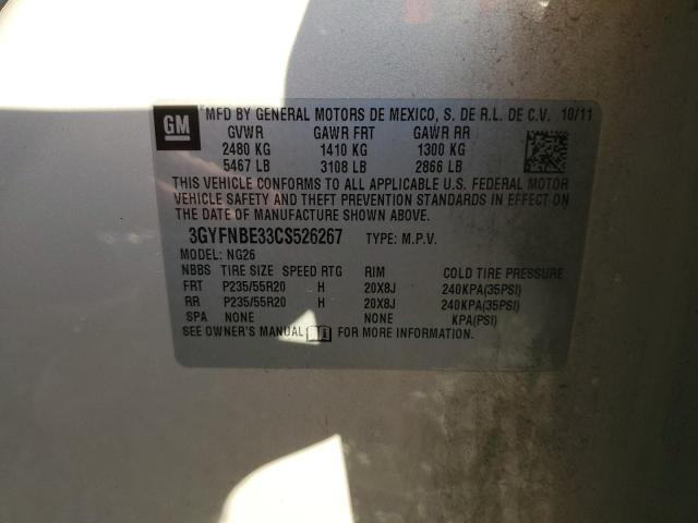 3GYFNBE33CS526267 - 2012 CADILLAC SRX PERFORMANCE COLLECTION BEIGE photo 13