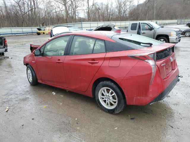 JTDKARFU0H3543265 - 2017 TOYOTA PRIUS RED photo 2